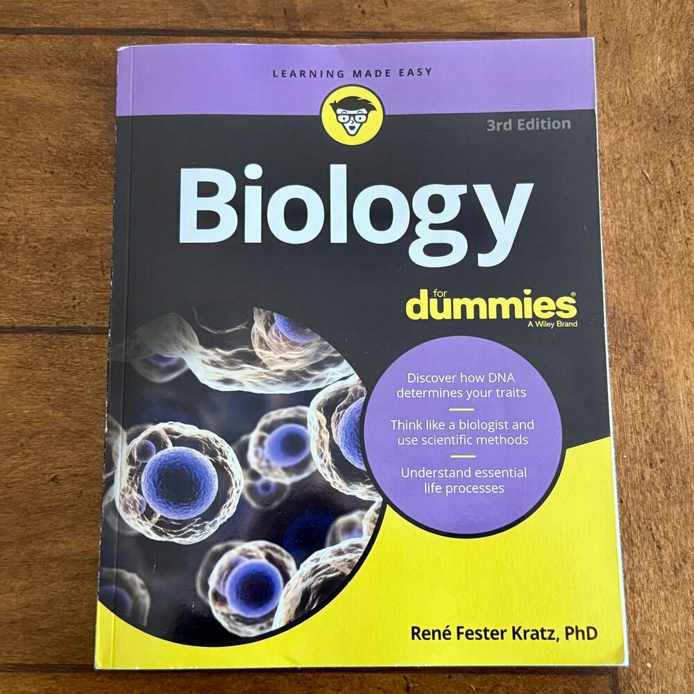 Biology for Dummies 3rd Edition  Renae Fester Kratz Pre-Owned